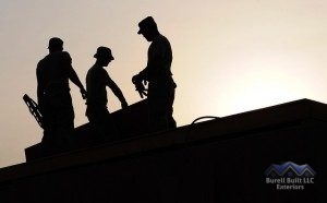 Silhouette of Roofers